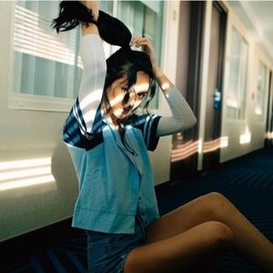 <SOLD> Blue Button Down Top